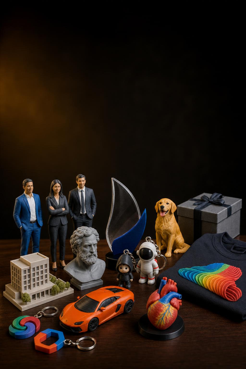 3D печатни рекламни материали — фигурки, лога, награди