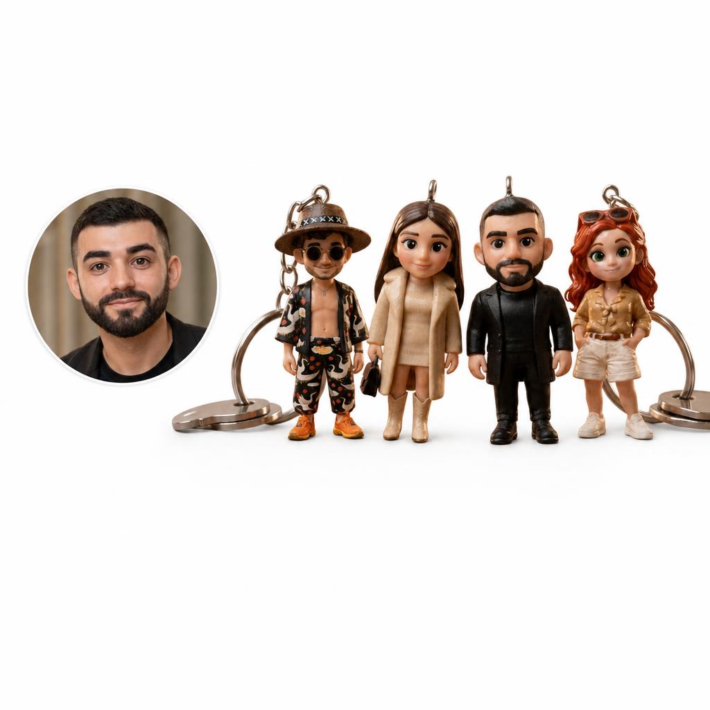Персонализиран 3D ключодържател — подарък по снимка