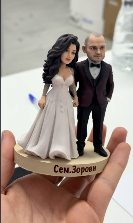 Персонализирана сватбена фигурка — Реален размер